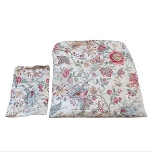 Pottery Barn Full/Queen Duvet Cover Palampore Jacobean Cream Red Preppy Cottage
